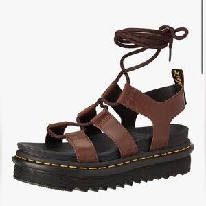 Dr. Martens Brown Nartilla platform sandals